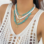 starfish necklace shell rice bead gravel necklace nowadaysfashion