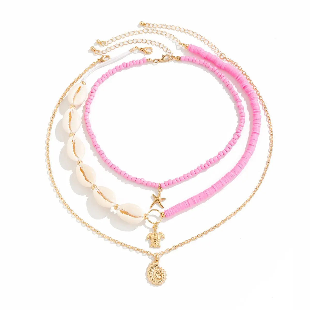 starfish necklace shell rice bead gravel necklace - Blade & Thread