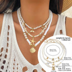 starfish necklace shell rice bead gravel necklace nowadaysfashion