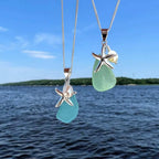starfish necklace stone chalcedony pearl necklace nowadaysfashion
