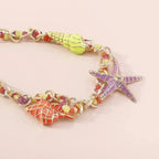 Starfish Shell Charm Choker Necklace nowadaysfashion