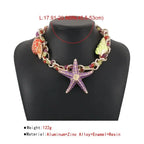 Starfish Shell Charm Choker Necklace nowadaysfashion