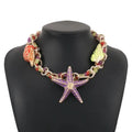 Starfish Shell Charm Choker Necklace nowadaysfashion