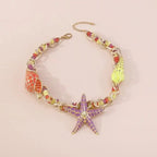 Starfish Shell Charm Choker Necklace nowadaysfashion