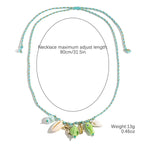 starfish shell necklace colorful rope braided ceramic necklace nowadaysfashion
