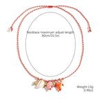 starfish shell necklace colorful rope braided ceramic necklace nowadaysfashion