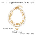 Starfish shell rice bead multi-layer necklace nowadaysfashion