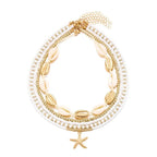 Starfish shell rice bead multi-layer necklace nowadaysfashion
