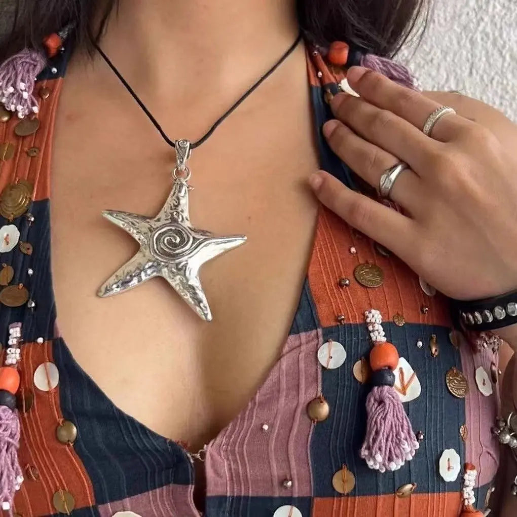 starfish spiral retro necklace nowadaysfashion
