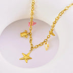 starfish turtle conch gold necklace nowadaysfashion