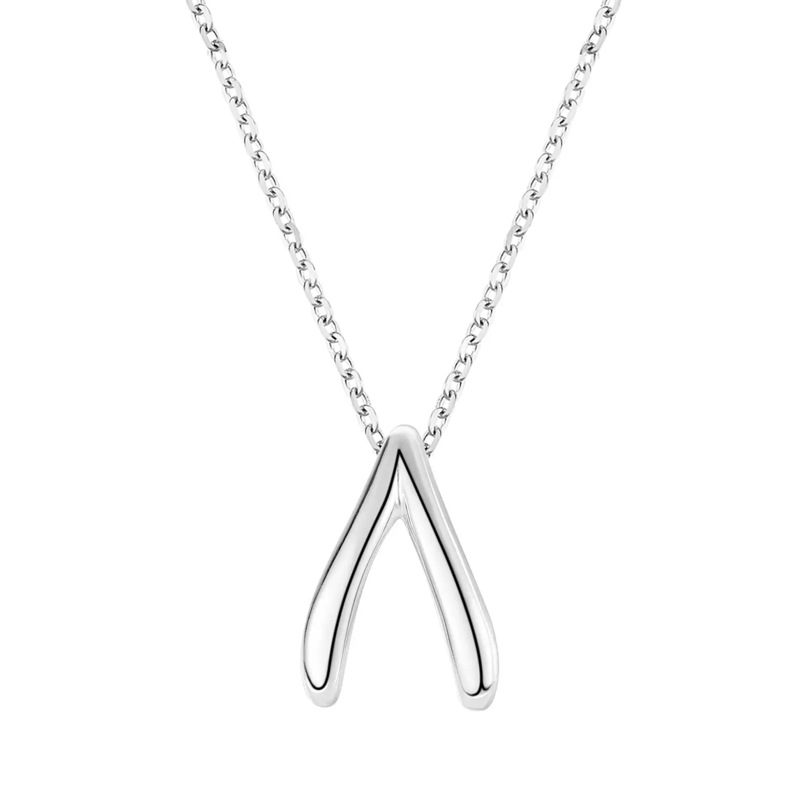 Sterling Silver Wishbone Necklace - Blade & Thread