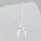 Sterling Silver Wishbone Necklace nowadaysfashion
