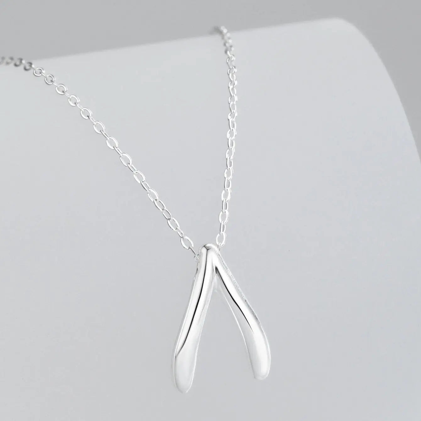 Sterling Silver Wishbone Necklace - Blade & Thread