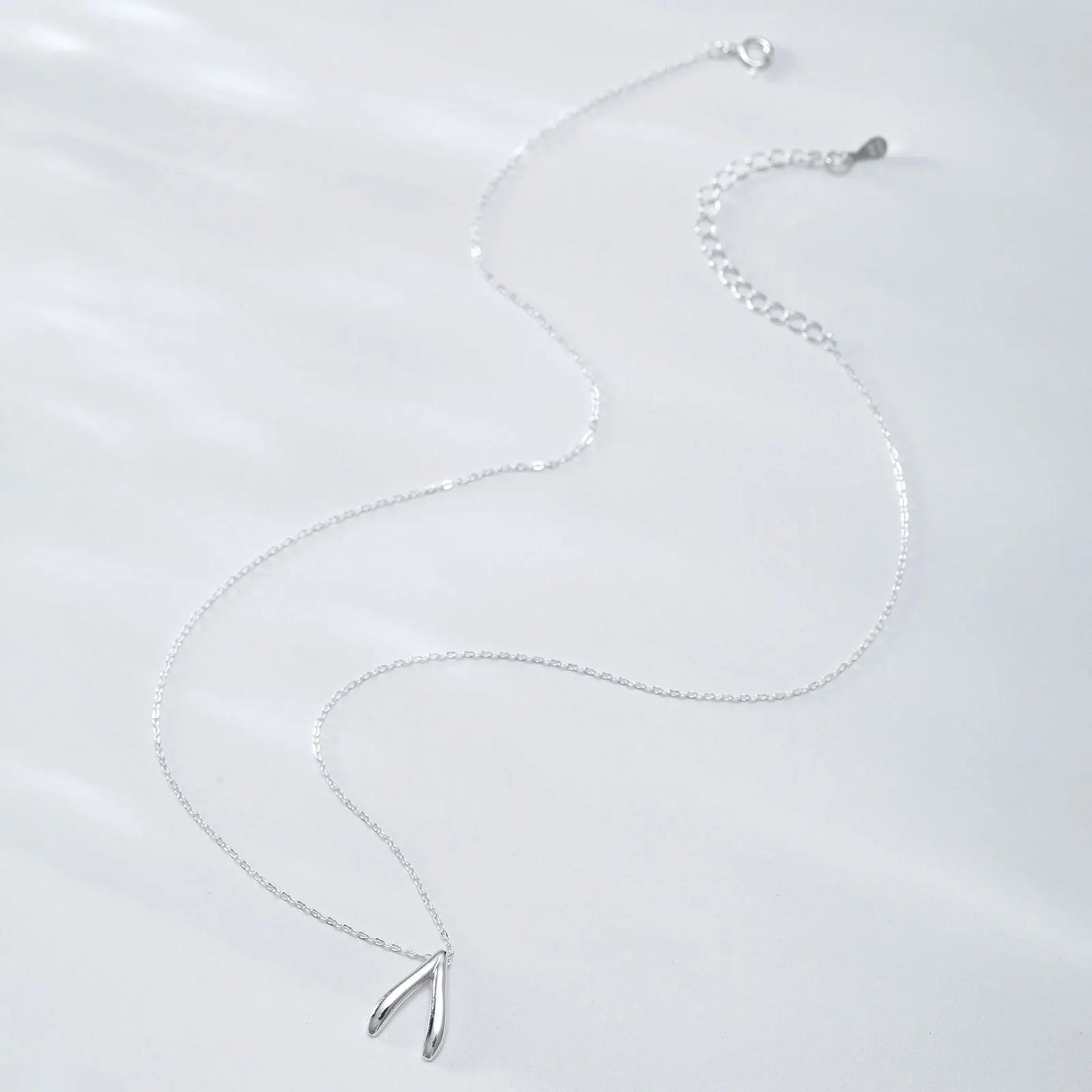 Sterling Silver Wishbone Necklace - Blade & Thread