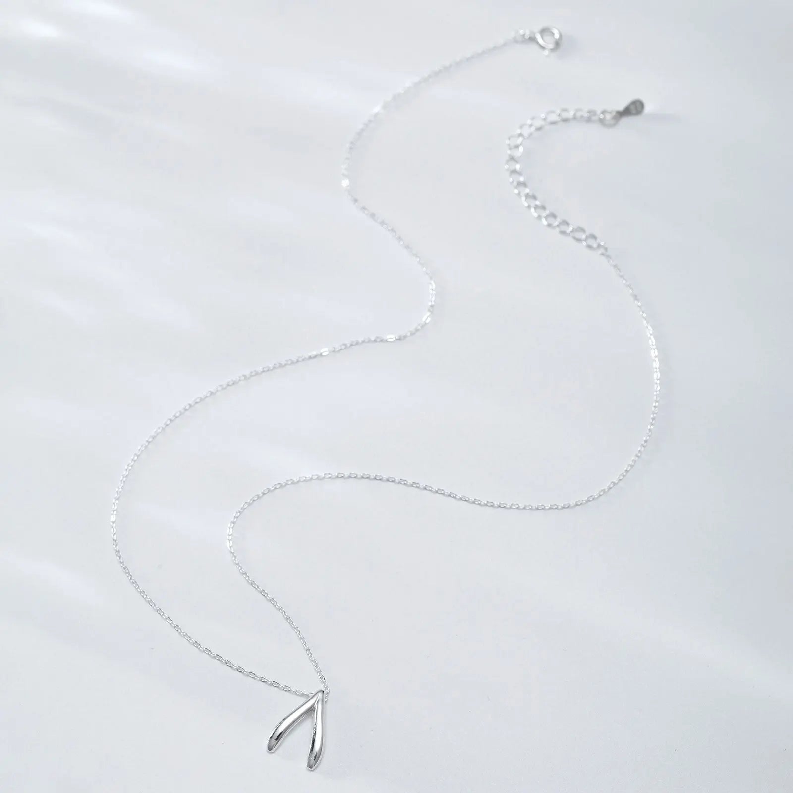 Sterling Silver Wishbone Necklace - Blade & Thread