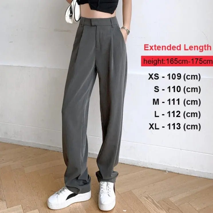 Straight Female Trousers Casual High Waist Women Long Pants nowadaysfashion