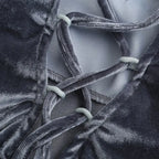 Strapless Velvet Sexy Bodysuit Women Sweetheart Bodycon Backless Lace Up Body V Neck Bodysuits nowadaysfashion
