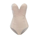 Strapless Velvet Sexy Bodysuit Women Sweetheart Bodycon Backless Lace Up Body V Neck Bodysuits nowadaysfashion