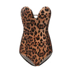 Strapless Velvet Sexy Bodysuit Women Sweetheart Bodycon Backless Lace Up Body V Neck Bodysuits nowadaysfashion