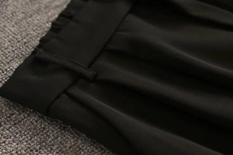 Streetwear Two Piece Set Women Crop Top Shirt Blouse + Wide Leg Pant Suits Vintage Pants Sets - Blade & Thread