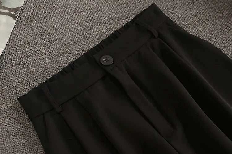 Streetwear Two Piece Set Women Crop Top Shirt Blouse + Wide Leg Pant Suits Vintage Pants Sets nowadaysfashion