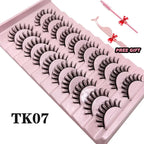 Strip Lashes 10-pairs Fluffy Mink Lashes 3D False Volume Eyelashes nowadaysfashion