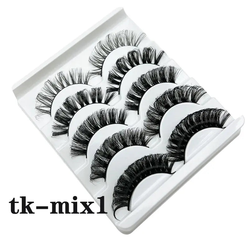 Strip Lashes 10-pairs Fluffy Mink Lashes 3D False Volume Eyelashes nowadaysfashion