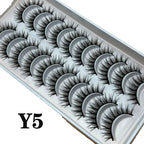 Strip Lashes 10-pairs Fluffy Mink Lashes 3D False Volume Eyelashes nowadaysfashion