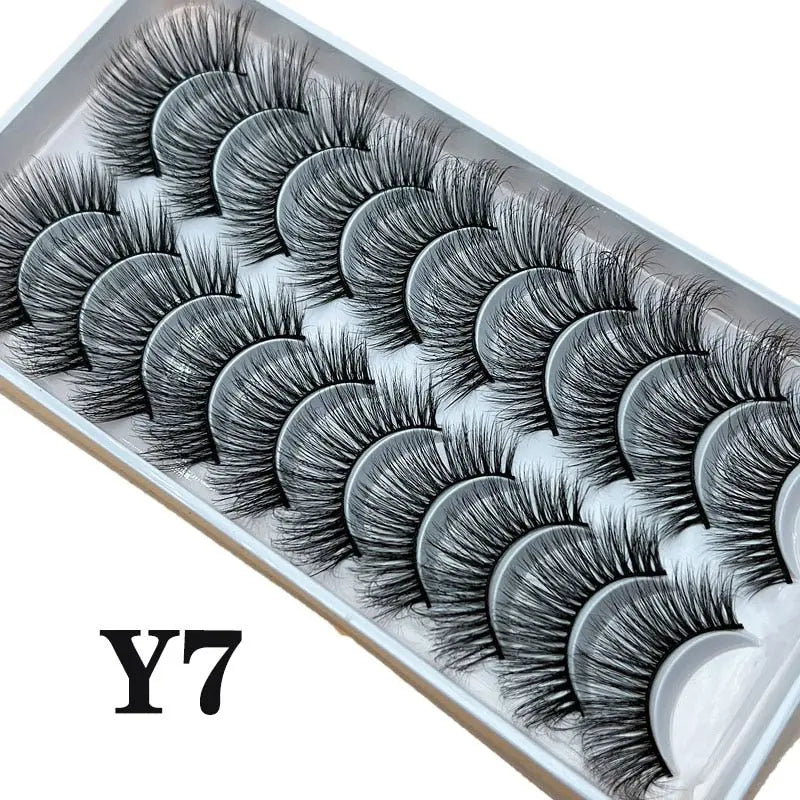 Strip Lashes 10-pairs Fluffy Mink Lashes 3D False Volume Eyelashes - Blade & Thread
