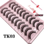 Strip Lashes 10-pairs Fluffy Mink Lashes 3D False Volume Eyelashes nowadaysfashion