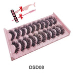 Strip Lashes 10-pairs Fluffy Mink Lashes 3D False Volume Eyelashes nowadaysfashion