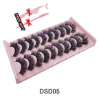 Strip Lashes 10-pairs Fluffy Mink Lashes 3D False Volume Eyelashes nowadaysfashion