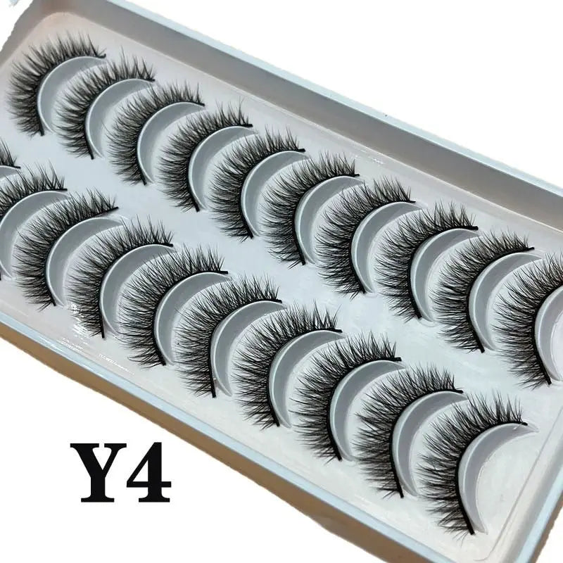 Strip Lashes 10-pairs Fluffy Mink Lashes 3D False Volume Eyelashes nowadaysfashion