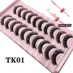 Strip Lashes 10-pairs Fluffy Mink Lashes 3D False Volume Eyelashes nowadaysfashion