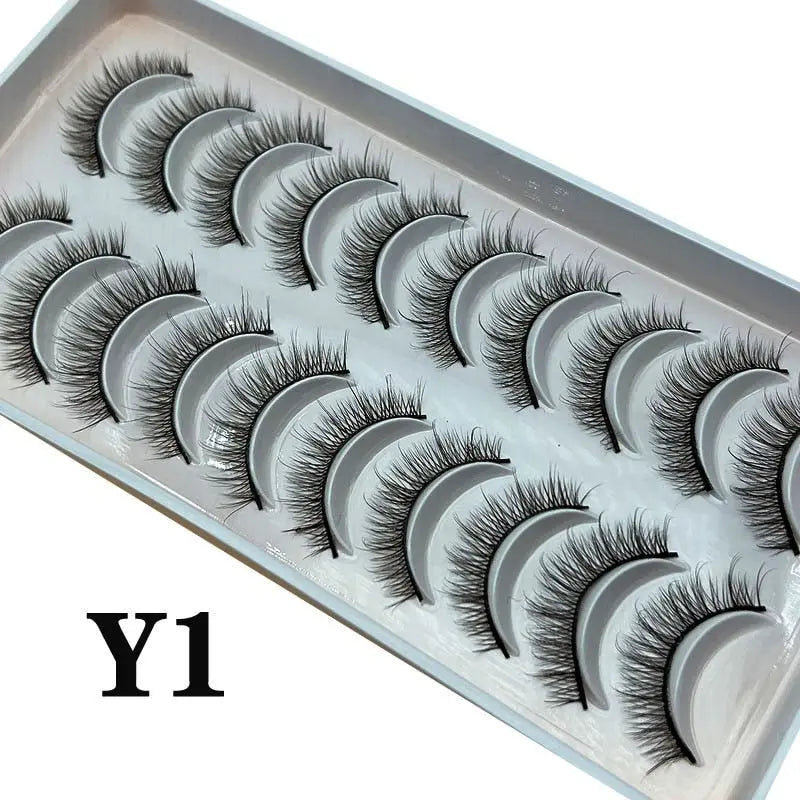 Strip Lashes 10-pairs Fluffy Mink Lashes 3D False Volume Eyelashes nowadaysfashion