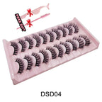 Strip Lashes 10-pairs Fluffy Mink Lashes 3D False Volume Eyelashes nowadaysfashion