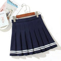 Striped Pleated Elastic Waist Female Sweet Mini Dance Plaid Skirt Y2k nowadaysfashion