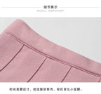 Striped Pleated Elastic Waist Female Sweet Mini Dance Plaid Skirt Y2k nowadaysfashion