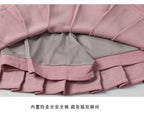 Striped Pleated Elastic Waist Female Sweet Mini Dance Plaid Skirt Y2k nowadaysfashion