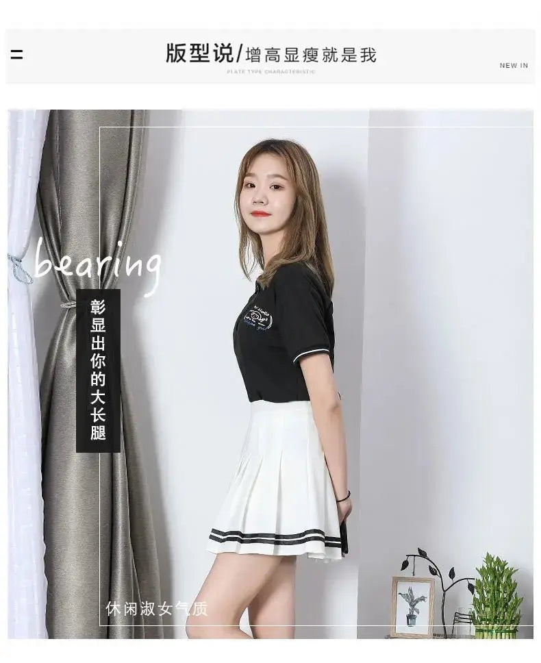 Striped Pleated Elastic Waist Female Sweet Mini Dance Plaid Skirt Y2k - Blade & Thread