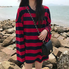 Striped Shirt Blouse Harajuku Couple Tops Woman T-Shirt Spring Long Sleeve Gothic Shirts nowadaysfashion
