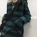 Striped Shirt Blouse Harajuku Couple Tops Woman T-Shirt Spring Long Sleeve Gothic Shirts nowadaysfashion