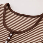 Striped Soft Cotton T-shirt 2022 Summer Fashion Slim O Neck Streetwear Tees Women Chic Tops nowadaysfashion