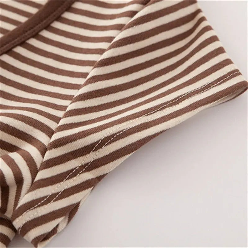 Striped Soft Cotton T-shirt 2022 Summer Fashion Slim O Neck Streetwear Tees Women Chic Tops - Blade & Thread