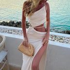 Summer Beach Casual Sexy Hollow Backless Tie Up Slip Dress nowadaysfashion