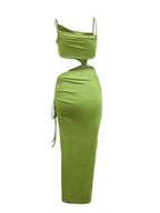 Summer Beach Casual Sexy Hollow Backless Tie Up Slip Dress nowadaysfashion