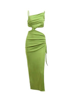 Summer Beach Casual Sexy Hollow Backless Tie Up Slip Dress nowadaysfashion