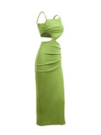 Summer Beach Casual Sexy Hollow Backless Tie Up Slip Dress nowadaysfashion