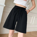 Summer Cotton Linen Loose Women's Shorts Casual Straight Short Pants Harajuku nowadaysfashion