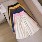 Summer Cotton Linen Loose Women's Shorts Casual Straight Short Pants Harajuku nowadaysfashion